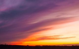 sunset sky with dark and light colors